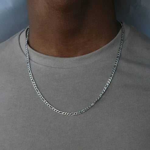 Unisex Silver Figaro Chain with Free Delivery