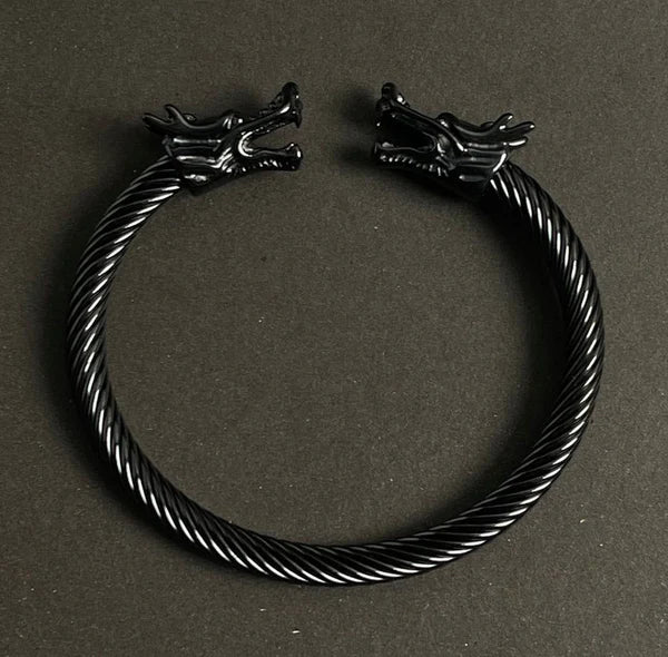 Bold Dragon Cuff Bracelet – Stainless Steel