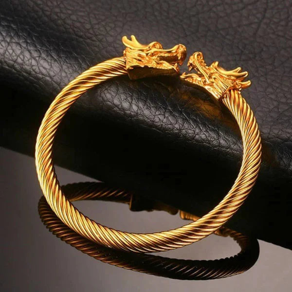 Bold Dragon Cuff Bracelet – Stainless Steel