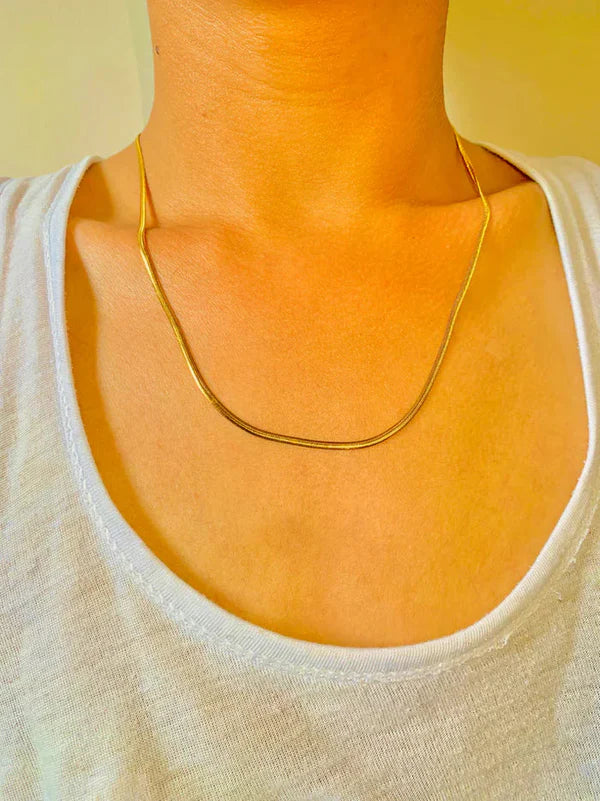 Unisex Snake Chain – Stainless Steel Finish (Silver/Gold)