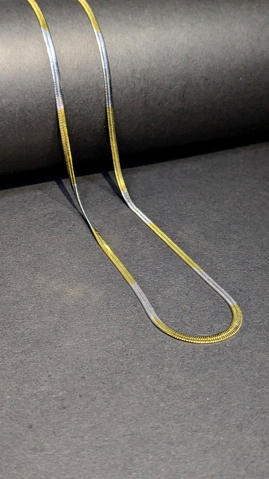 Unisex Two Tone Stainless Steel Chain With Free Delivery